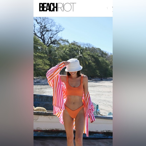 NTW Beach Riot Alexa Top in Sunset Stripes $118 Original Price now only $79 - Picture 4 of 8